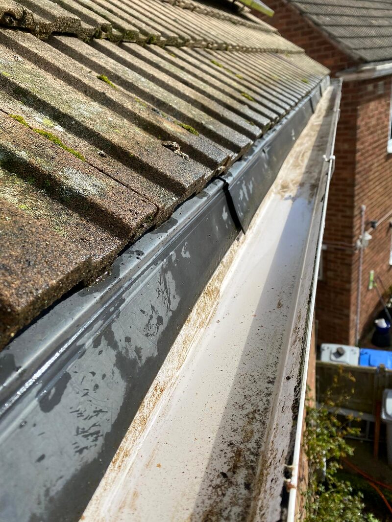 The same downpipe entry clear after unblocking